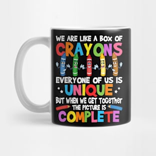 Teacher We Are Like A Box Of Crayons Mug